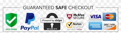 Secure online payment options with PayPal, Stripe, and top security badges for safe checkout