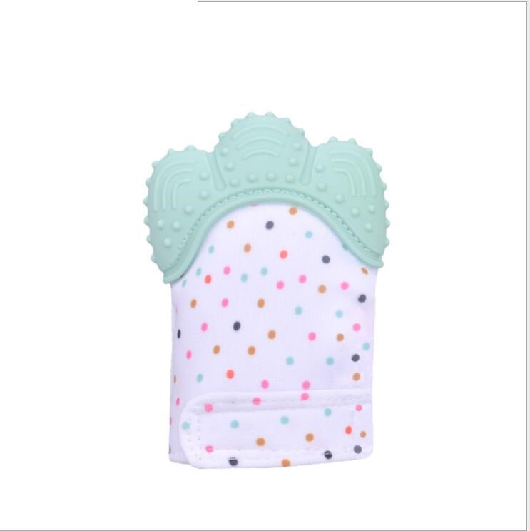 Baby teether baby anti-bite silicone molar gloves children's sound toys CJ