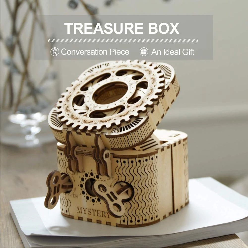 Robotime Rokr 123Pcs Treasure Box Creative 3D Wooden Puzzle Game Assembly Toys Chris Gift For Children Adults Teens Dropshipping Shopifynow