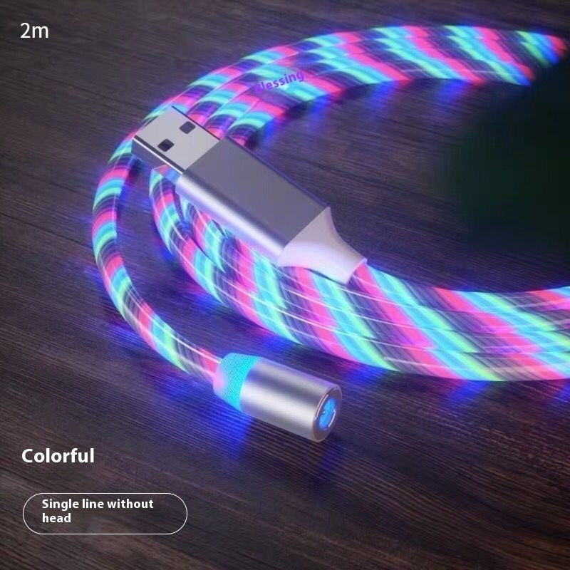 Magnetic Charging Cable Streamer Fast Charging Cable Lighting Micro USB Cable LED Magnet Charger Type-C Cable Shopifynow