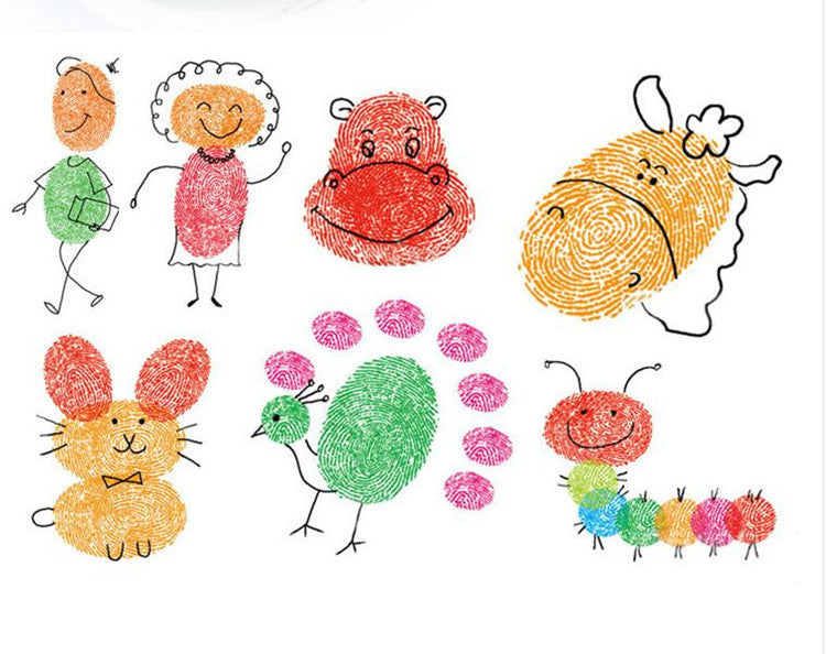 New Hot Selling Kindergarten Finger Print Mud Non-toxic Washable Pigment CJ