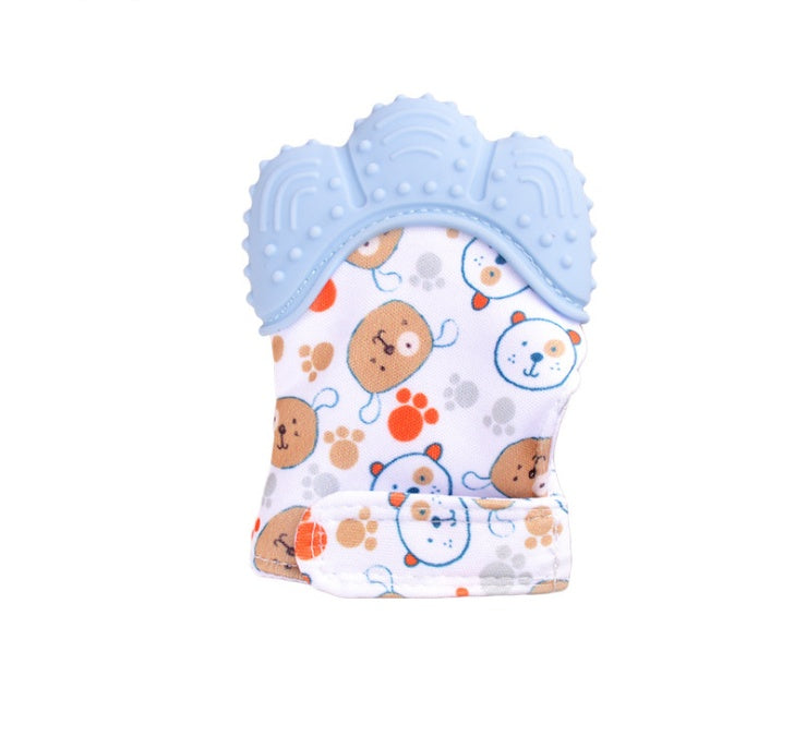 Baby teether baby anti-bite silicone molar gloves children's sound toys CJ