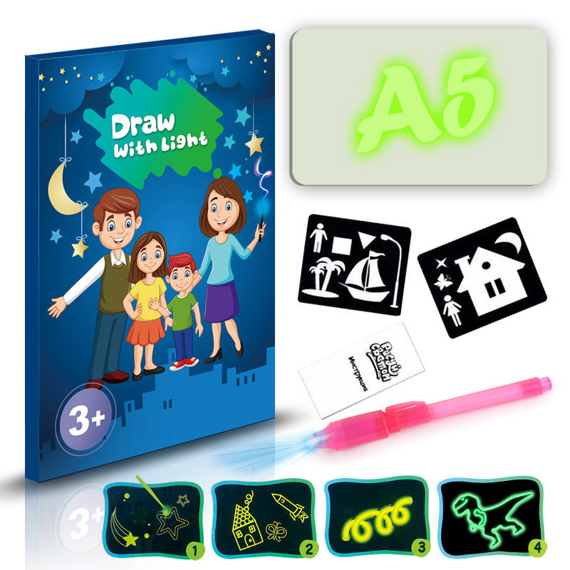 Educational Toy Drawing Pad 3D Magic 8 Light Effects Puzzle Board Sketchpad Shopifynow