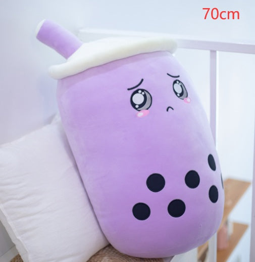 Cute Fruit Drink Plush Stuffed Soft Strawberry Milk Tea Plush Boba Tea Cup Toy Bubble Tea Pillow Cushion Kids Gift CJ