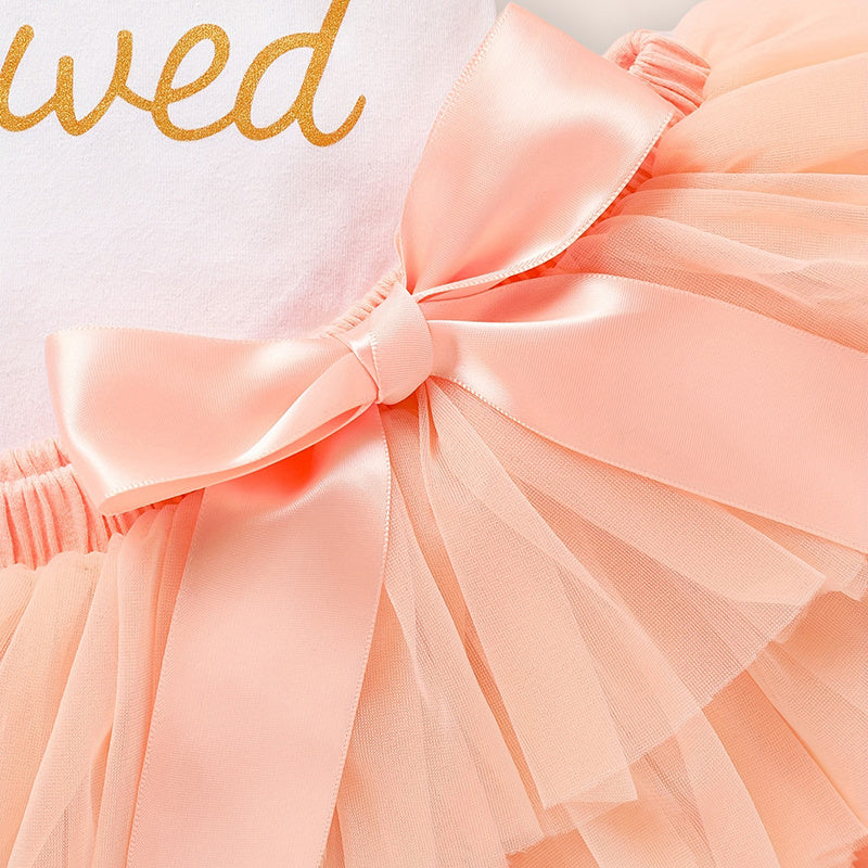 Newborn Baby Girl Outfits Infant Letter Print Romper Tutu Skirt Headband Coming Home Clothes Set Shopifynow