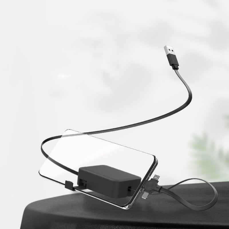 4 In 1 Retractable USB Cable Creative Macaron Type C Micro Cable For I Phone With Phone Stand Charging Data Cable Line Storage Box Shopifynow