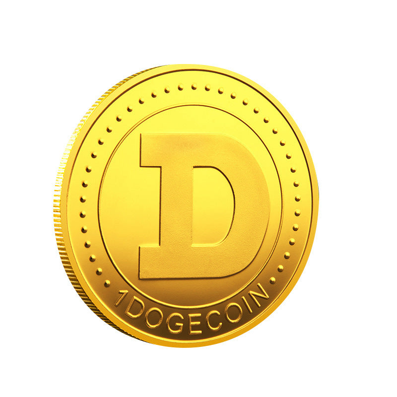 WOW Dogecoin To The Moon In Doge We Trust Gold Plated Commemorative Coins Cute Dog Pattern Printed Cllection Gifts Shopifynow