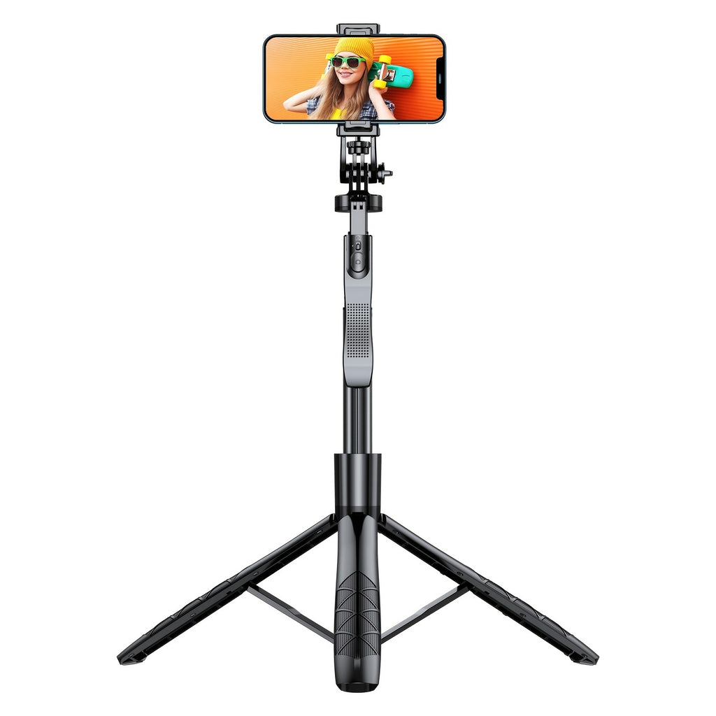 61 Selfie Stick Tripod, All In One Extendable Phone Tripod Stand With Wireless Remote  Rotation For IPhone And Android Phone Selfies, Video Recording, Vlogging, Live Streaming, Aluminum, Black Shopifynow