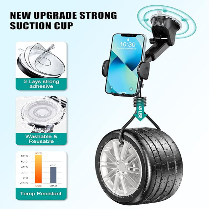 Phone Mount For Car, 4 In 1 Universal Car Phone Holder Mount For Dashboard Air Vent, Super Suction Shopifynow