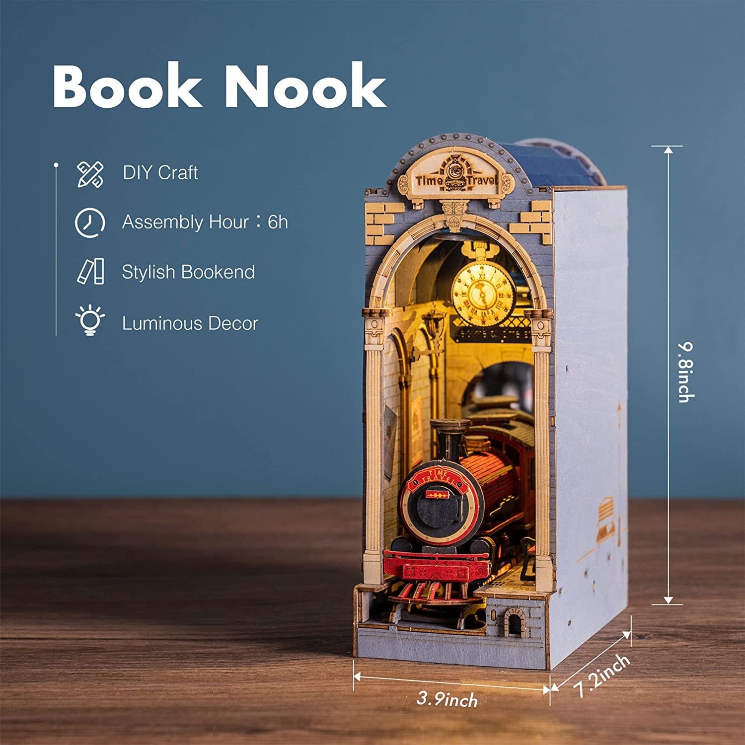 Robotime Rolife Book Nooks Series Stories In Books 4 Kinds DIY Wooden Miniature House Furniture Sakura Densya TGB01 Dropshipping Shopifynow