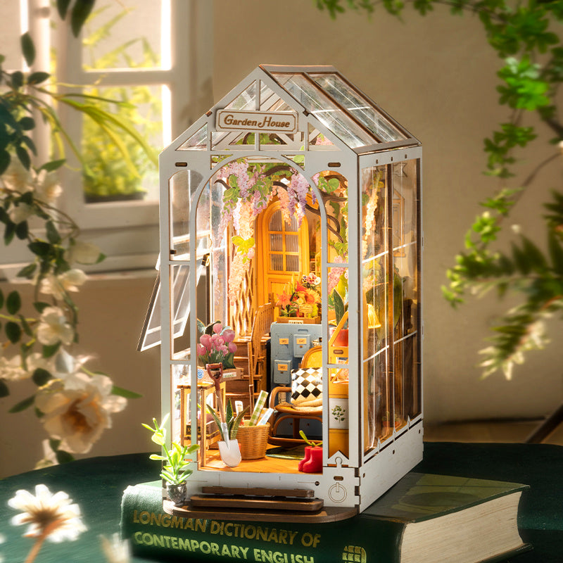Robotime Rolife Book Nooks Series Stories In Books 4 Kinds DIY Wooden Miniature House Furniture Sakura Densya TGB01 Dropshipping Shopifynow