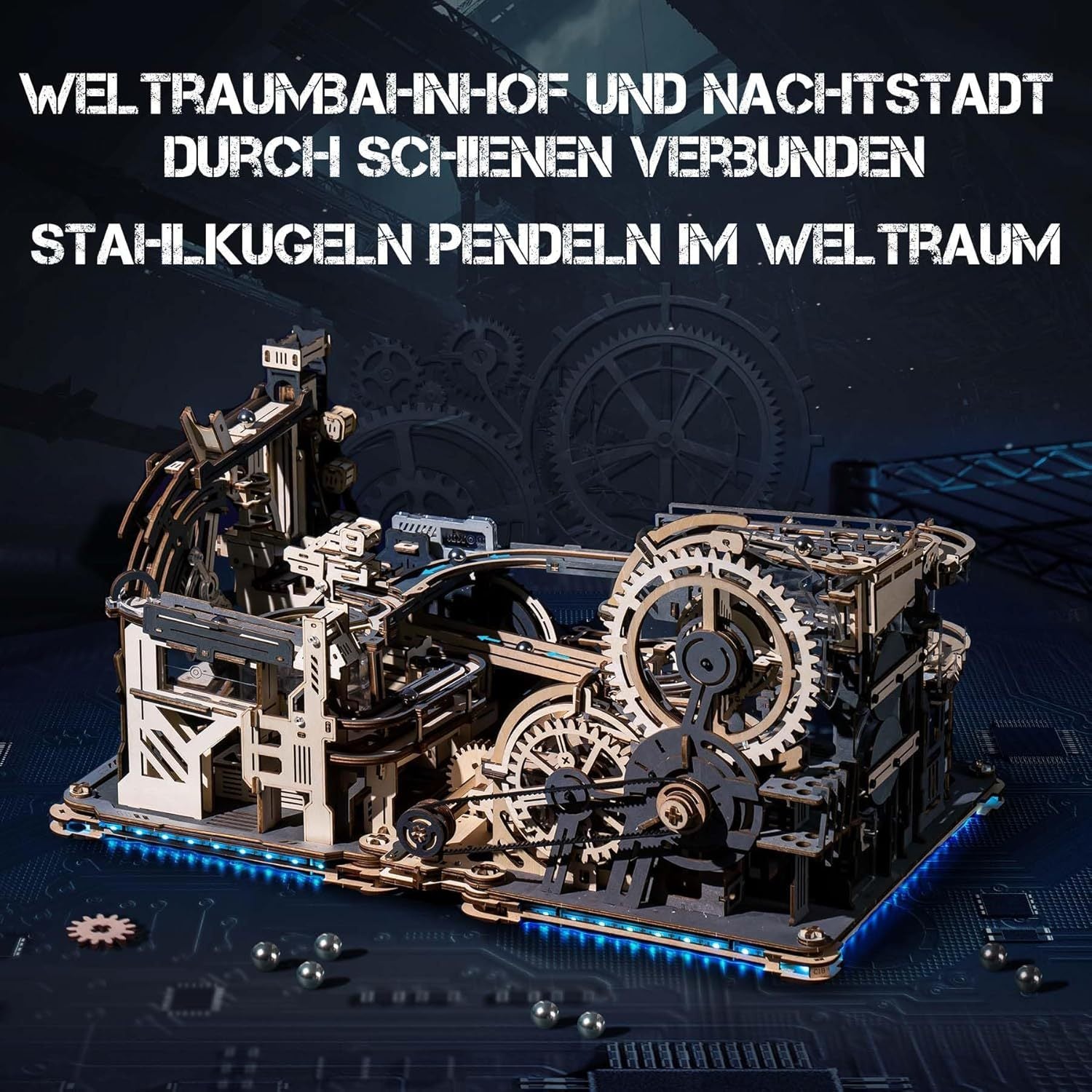 ROBOTIME Marble Run Link Pack For Marble Night City LGA01 & Marble Spaceport LGC01, 3D Wooden Puzzles Adults Model Kits To Build Gifts For Boys LG01 Shopifynow