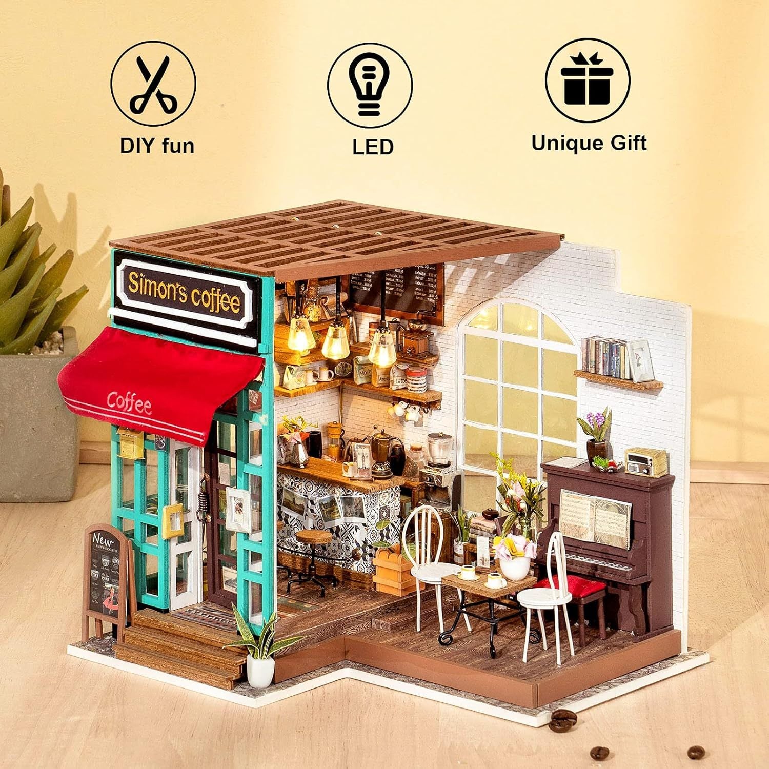 ROBOTIME DIY Miniature Dollhouse Kits Wooden Dollhouse Model DG102 DG104 DG108 DG109 Shopifynow