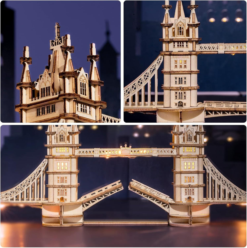 ROBOTIME 3D Wooden Puzzle London Tower Bridge Model Kit For Adults Xmas Gifts TG412 Shopifynow