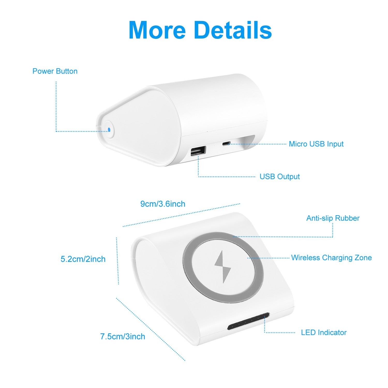 1Pc 10400mAh Qi Wireless Charging Power Bank  For IOS Phone XS MAX XR Galaxy S10 S9 Note 9 Shopifynow