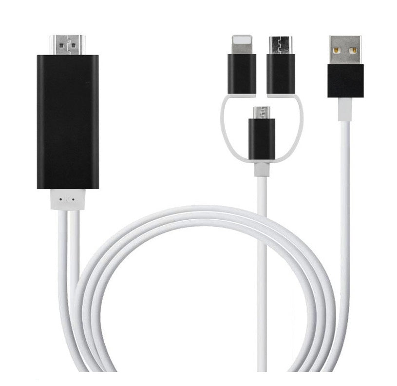 Type-C To HDMI Three In One Mobile Phone Projection Cable Shopifynow