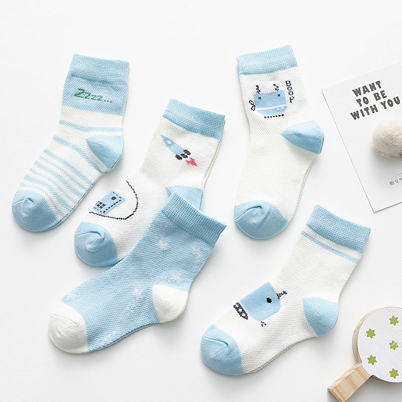 Cotton breathable male and female baby socks CJ