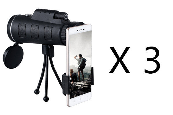 Compatible with Apple, Monocular Telescope Zoom Scope with Compass Phone Clip Tripod Shopifynow