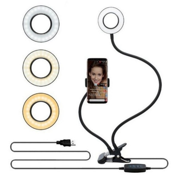 LED Selfie Ring Light for Live Adjustable Makeup Light-8cm Stand Shopifynow