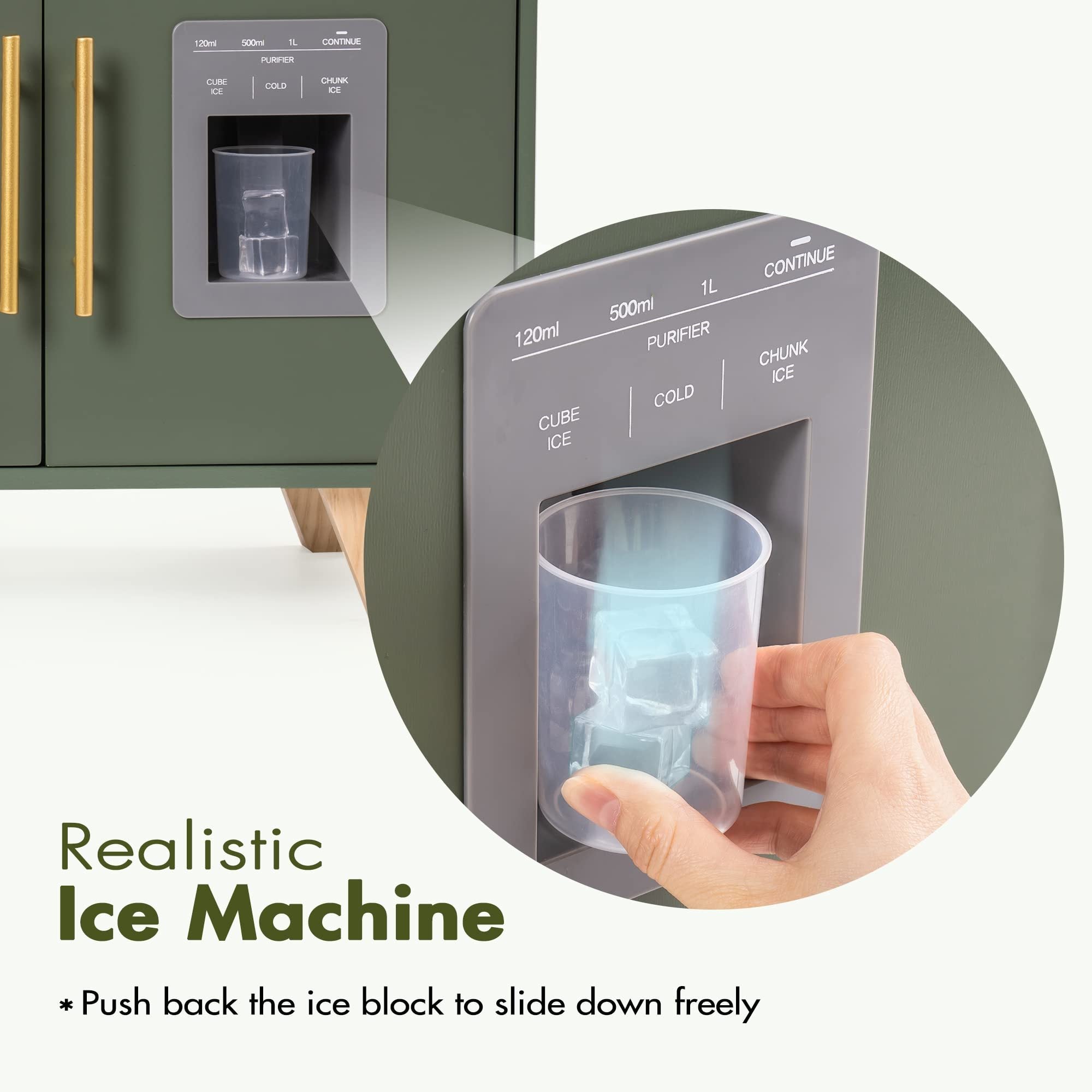 ROBUD Green Wooden Kitchen Toy Set With Accessories Chef Pretend Playset For Kid Shopifynow