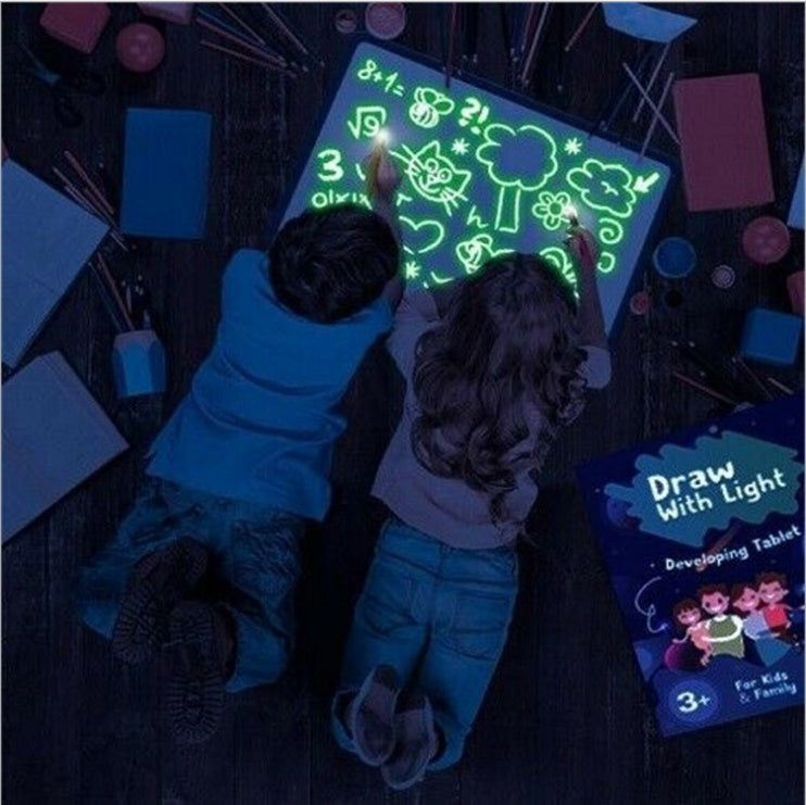 Educational Toy Drawing Pad 3D Magic 8 Light Effects Puzzle Board Sketchpad Shopifynow