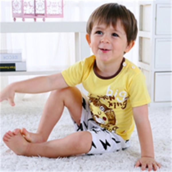 Cartoon Clothing Baby Boy Summer Clothes T-shirt Baby Girl Casual Clothing Sets CJ