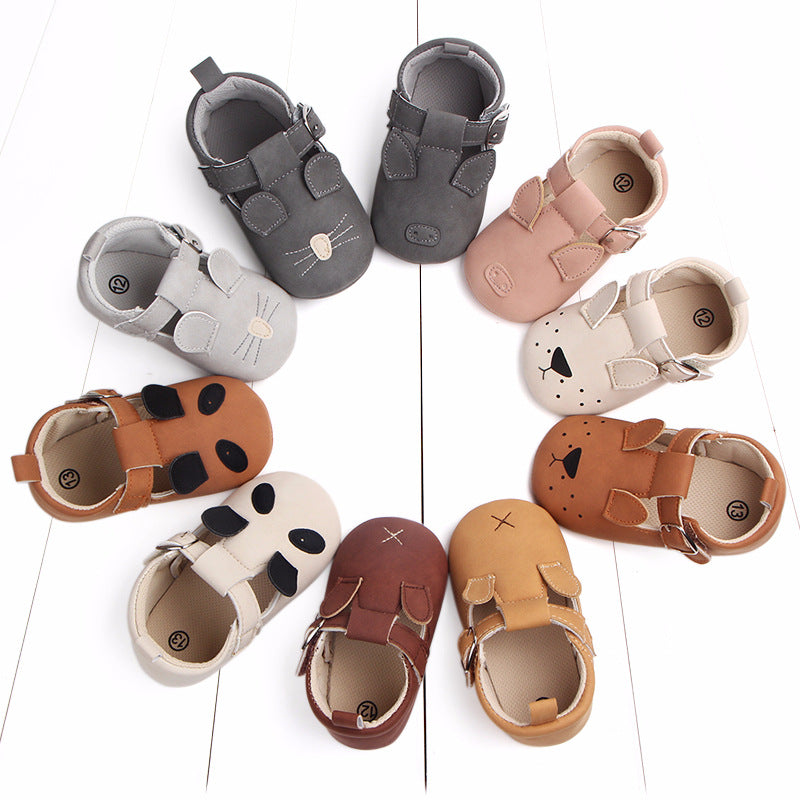 Spring and autumn cartoon animal baby shoes matte leather non-slip soft bottom baby shoes wholesale 0884 CJ