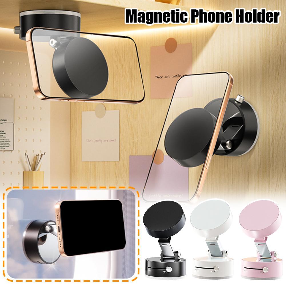 Foldable Magnetic Vacuum Car Phone Holder Foldable Suction Cup With Suction Cup Hands-Free Navigation For Smart Phone Shopifynow