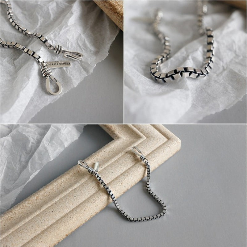 Vintage Box Chain Cross Bracelet, With A Unisex Design, Suitable For Daily Wear And Social Occasions , A Stylish Accessory For All Seasons Shopifynow