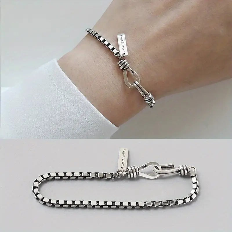Vintage Box Chain Cross Bracelet, With A Unisex Design, Suitable For Daily Wear And Social Occasions , A Stylish Accessory For All Seasons Shopifynow