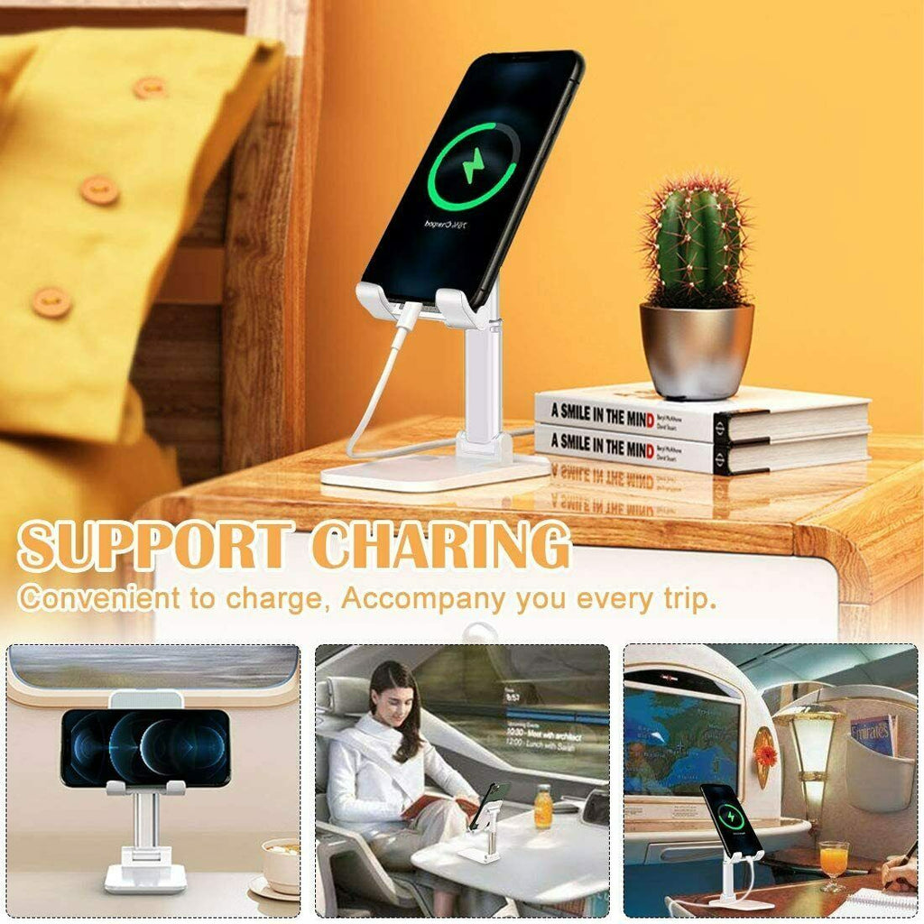 Cell Phone Stand Desktop Holder Tablet Stand Mount Mobile Phone Desktop Tablet Holder Table Cell Foldable Extend Support Desk Mobile Phone Holder Stand Shopifynow