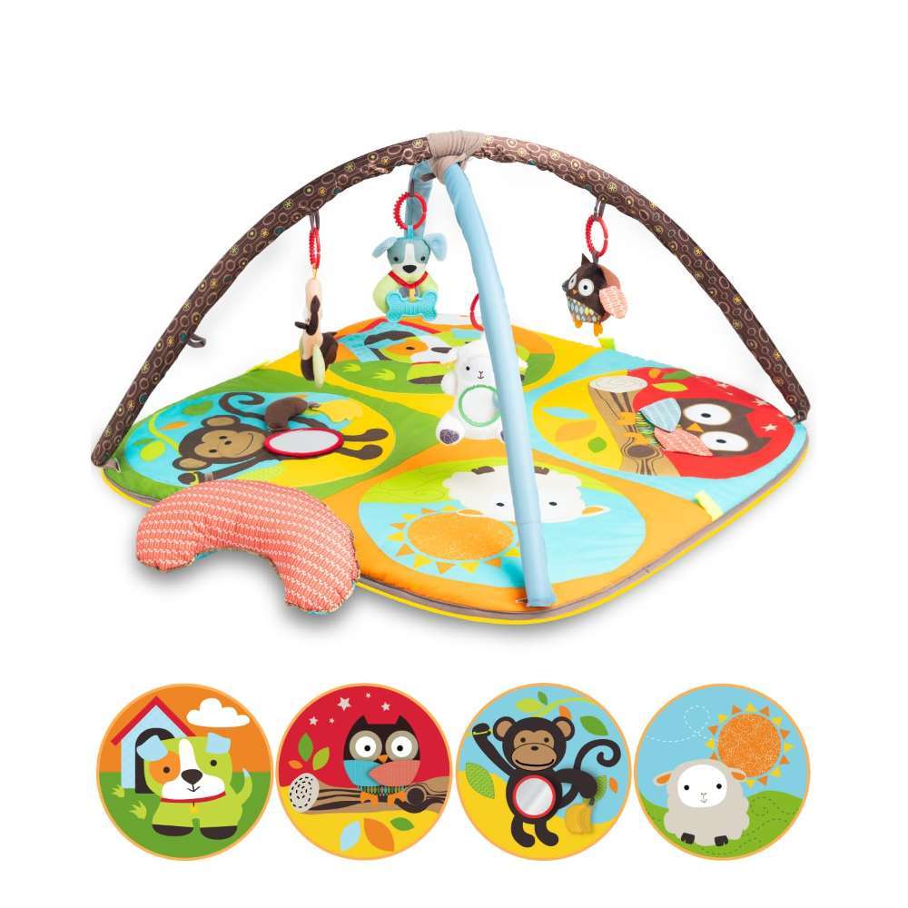 Keeygo Baby Play Mat Zoo Theme Sensory Infant Toys Keep Baby Occupied Toddler Activity Gym Develop Neck Strength Play Gym For Babies 0-6 Months Washable Baby Gyms  Playmats Shopifynow