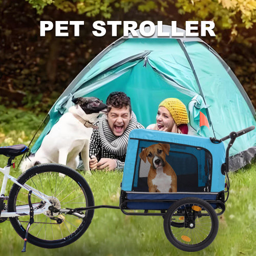 Outdoor Heavy Duty Foldable Utility Pet Stroller Dog Carriers Bicycle Trailer Shopifynow