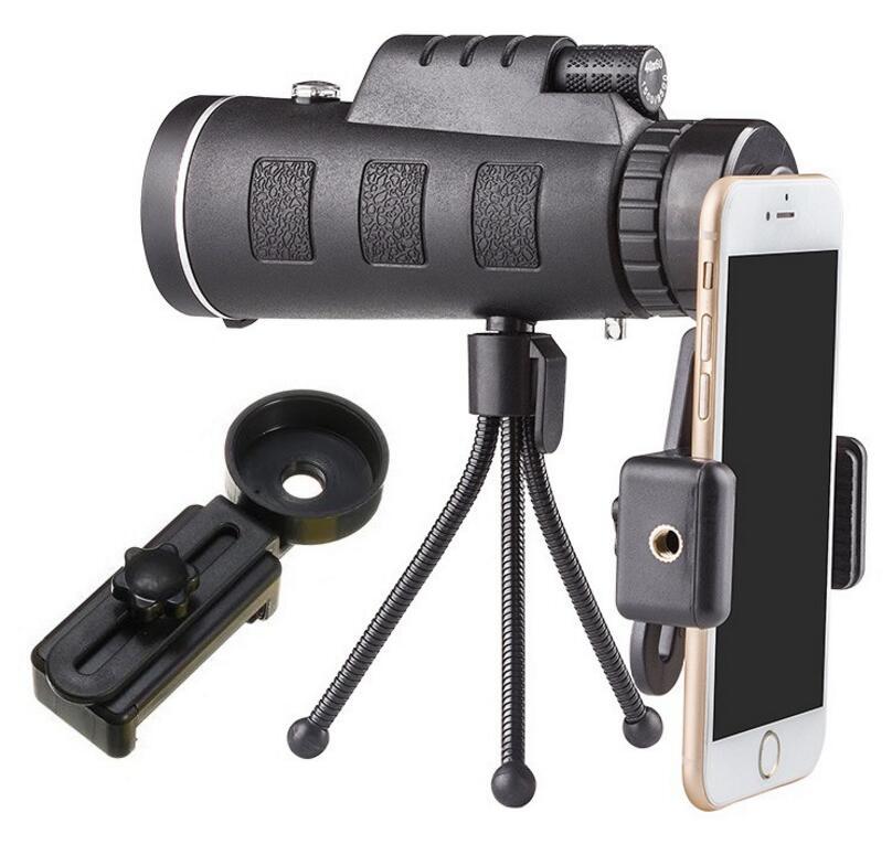 Compatible with Apple, Monocular Telescope Zoom Scope with Compass Phone Clip Tripod Shopifynow