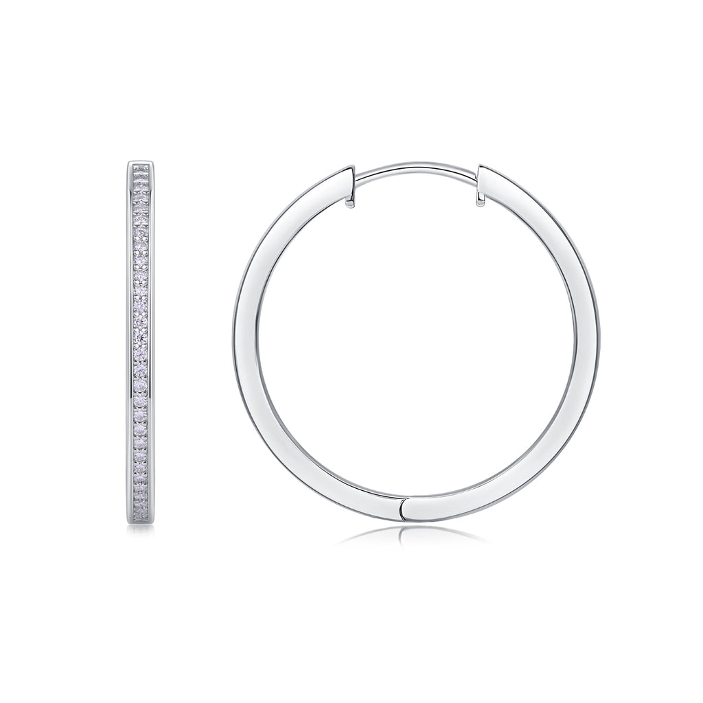 Moon Sea - Fashionable And Luxurious Diamond Jewelry Set With Moissanite S925 Sterling Silver And Platinum-plated Stud Earrings Shopifynow