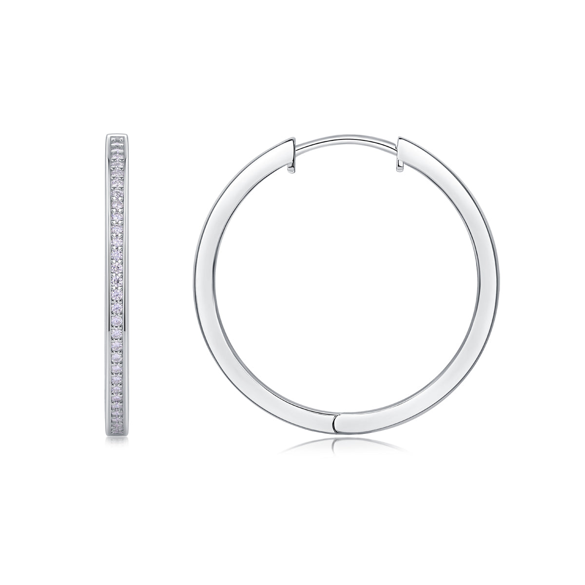 Moon Sea - Fashionable And Luxurious Diamond Jewelry Set With Moissanite S925 Sterling Silver And Platinum-plated Stud Earrings Shopifynow