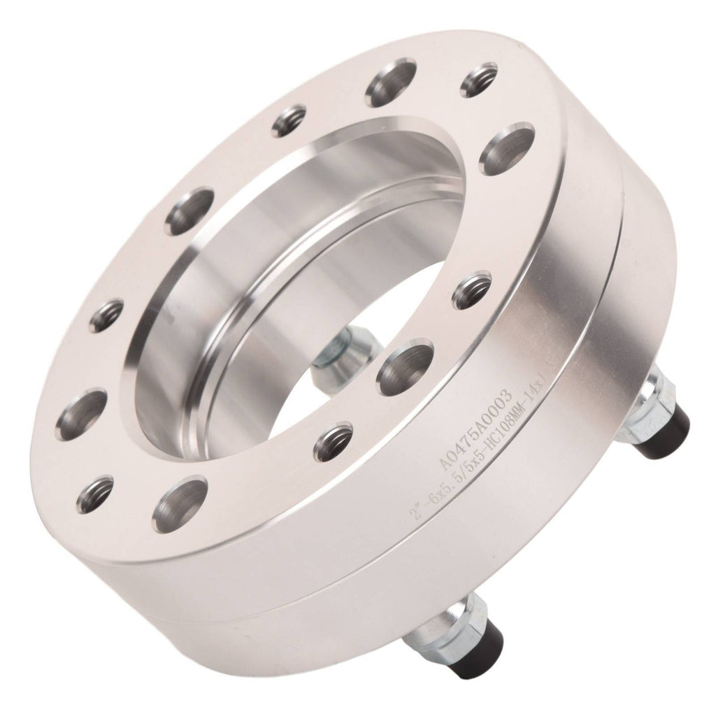 4x 6x5.5 To 5x5 Wheel Adapters 2'' Use 5 Lug Wheels On 6 Lug Trucks M14x1.5 Shopifynow