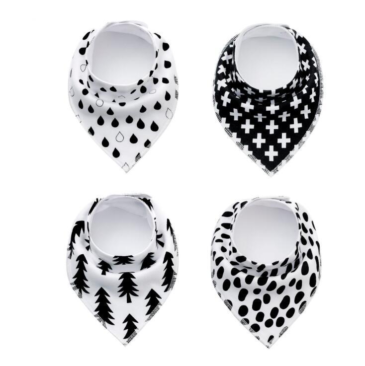 4pcs Lot Bibs Burp Cloth Print Arrow Wave Triangle Baby Bibs Cotton Bandana Accessories Shopifynow