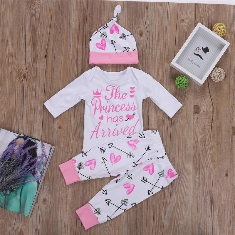4PCS Newborn Kids Baby Girl Outfits Clothes Romper Bodysuit Pants Outfits Set Shopifynow