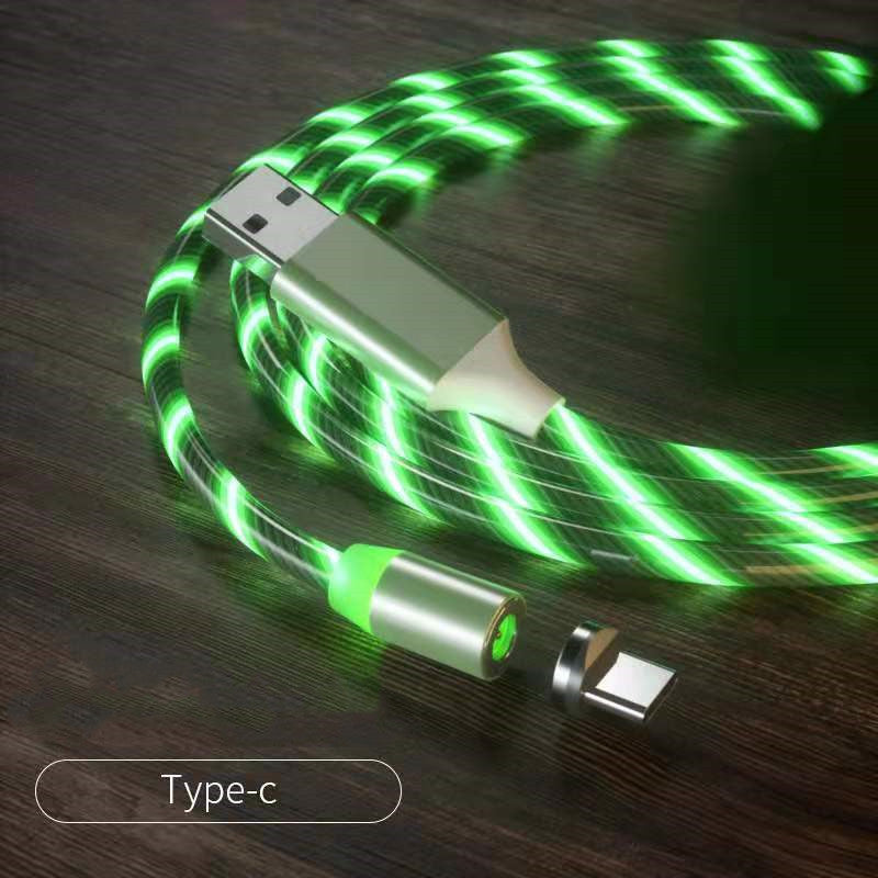 Magnetic Charging Cable Streamer Fast Charging Cable Lighting Micro USB Cable LED Magnet Charger Type-C Cable Shopifynow