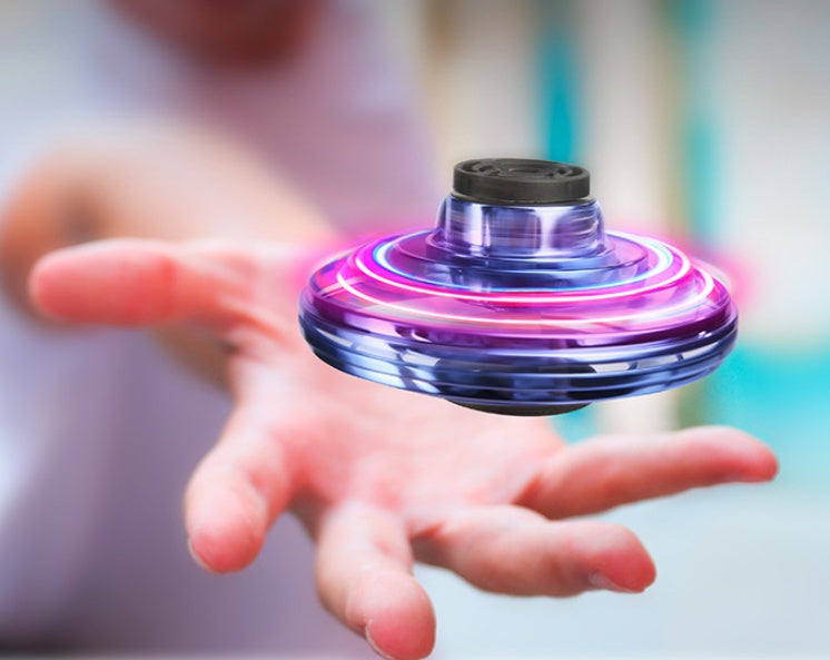 Mini Fingertip Gyro Interactive Decompression Toy Drone LED UFO Type Flying Helicopter Spinner Toy Kids New Shop Deals