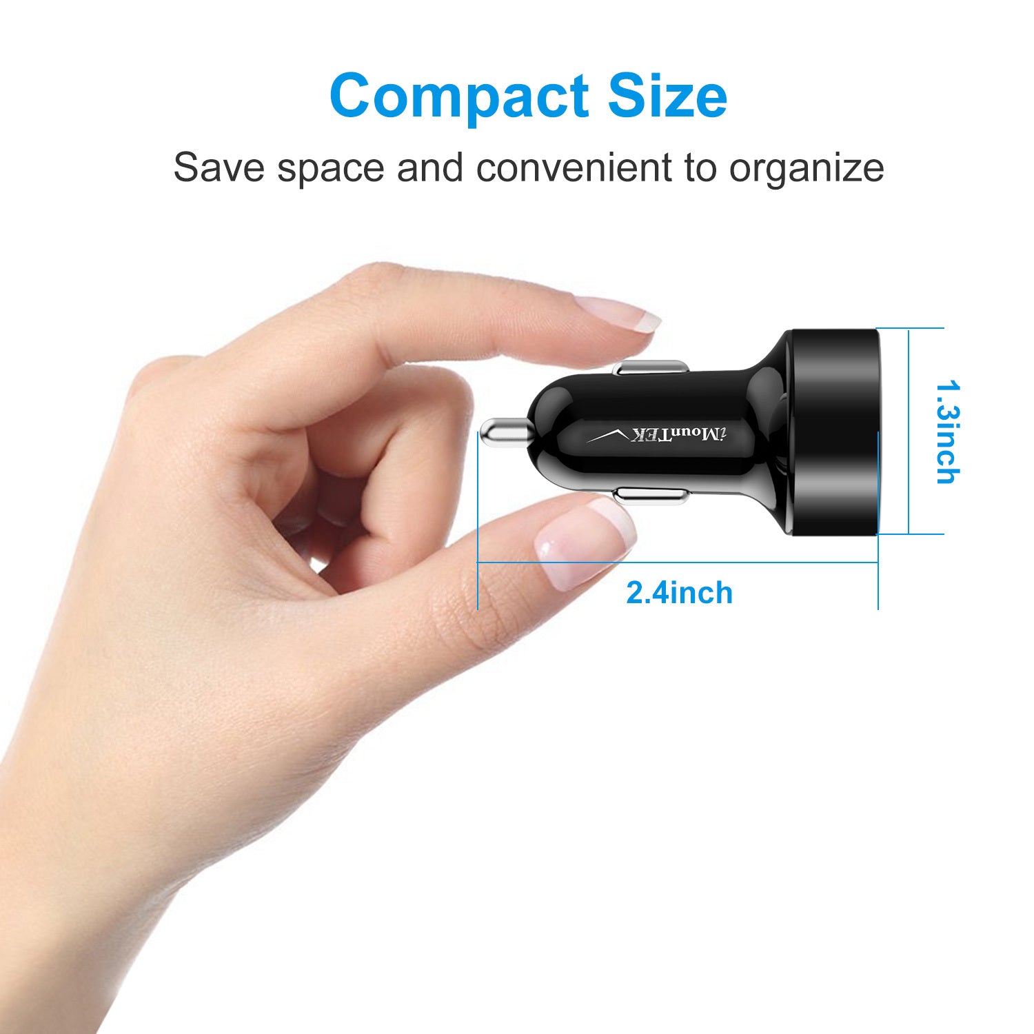 Universal 15W-3.1A Dual USB Car Charger Adapter Aluminum Alloy Fast Car Charging Adapter For IOS Phone XR XS Tablet PC Shopifynow