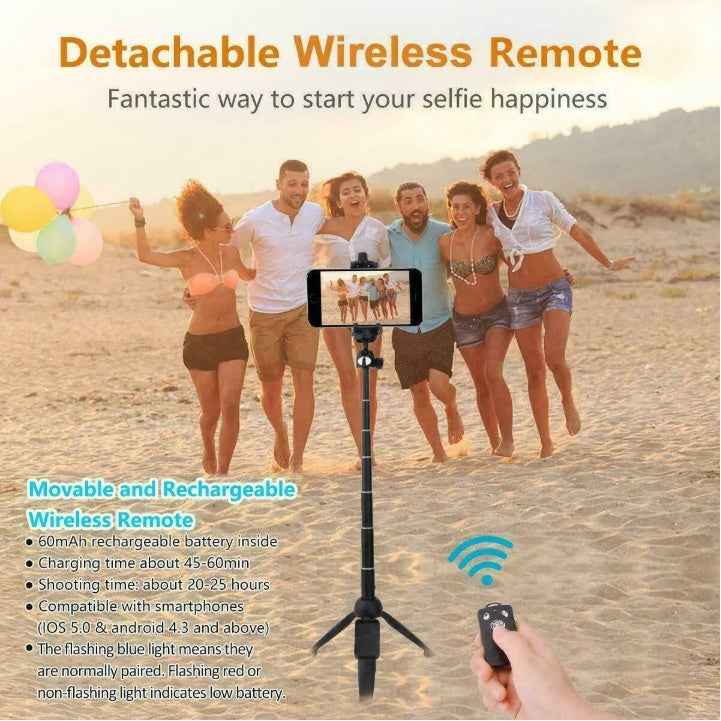 Selfie Stick Tripod 40  Bluetooth Remote Portable For IPhone And Android Phones