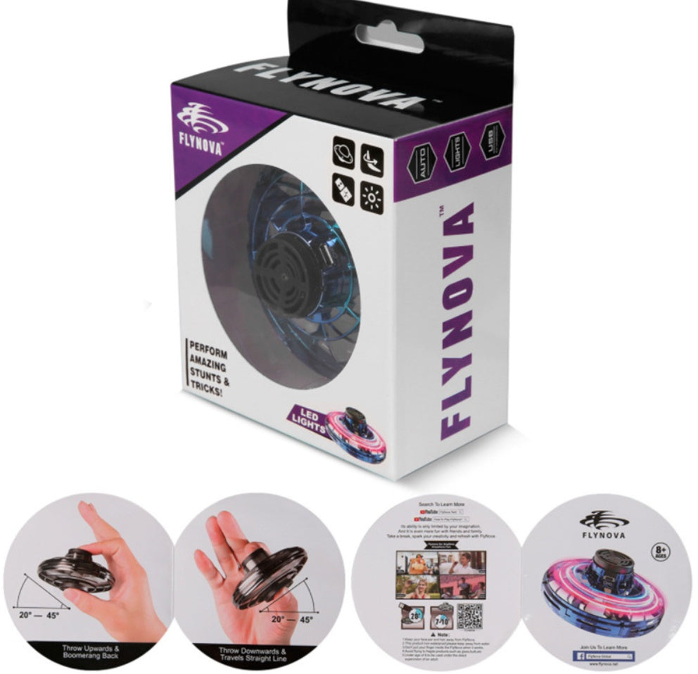 Mini Fingertip Gyro Interactive Decompression Toy Drone LED UFO Type Flying Helicopter Spinner Toy Kids New Shop Deals