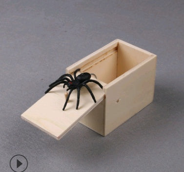 Prank Spider Wooden Scare Box Trick Play Joke Lifelike Surprise April Fools' Day Funny Novelty Toys Gags Practical Gifts CJ