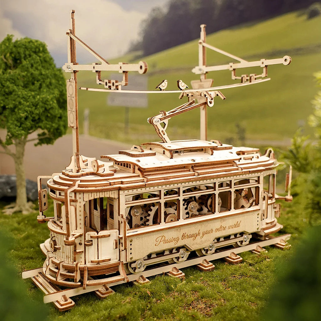Rokr Classic City Tram 3D Wooden Puzzle LK801 Building Toys Jigsaw For Xmas Gift Shopifynow