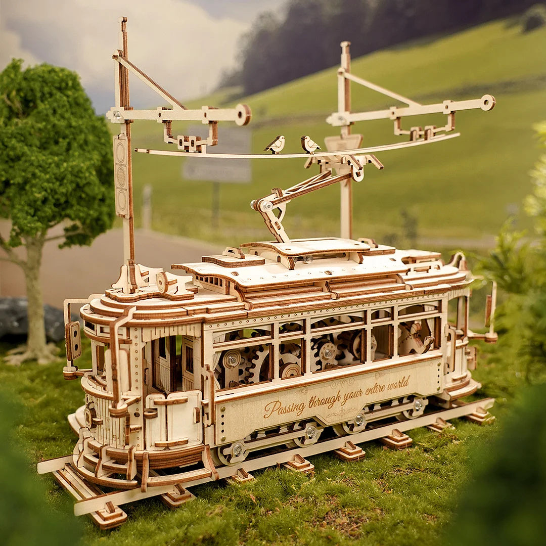 Rokr Classic City Tram 3D Wooden Puzzle LK801 Building Toys Jigsaw For Xmas Gift Shopifynow