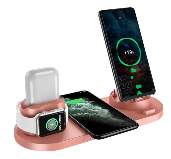 Wireless Charger For IPhone Fast Charger For Phone Fast Charging Pad For Phone Watch 6 In 1 Charging Dock Station New Shop Deals