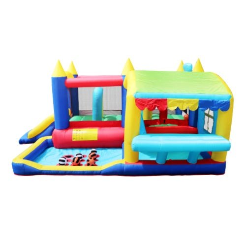 7-in-1 Inflatable Bounce House, Bouncy House With Ball Pit For Kids Indoor And Outdoor Party Family Fun, Obstacles, Toddler Jump Bounce Castle With Ball Pit For Birthday Party Gifts Shopifynow