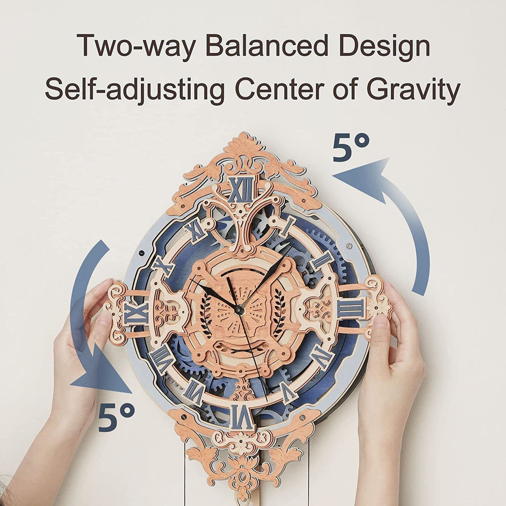 Robotime ROKR 3D Wooden Puzzle Time Art Romantic Notes Wall Clock Model Toys For Children Kids - LC701 Shopifynow